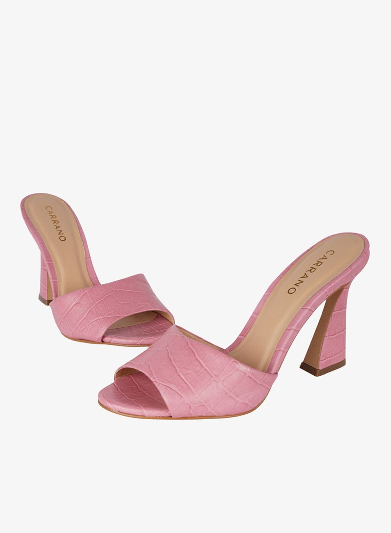 Carrano Ladies Open Mule Classic Leather Fancy High Heel 387002B Cab0323 - Image 2