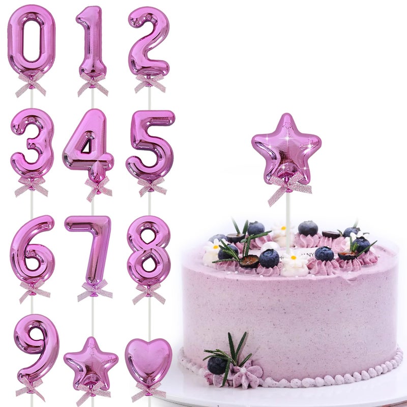 بيشيدا Beishida 3D Cake Topper Pink Stars Hot Hotel Happy Birthday Cake Topper 1st 18th 21th Cake Toppers Toppers for Party Wedding Anniversary Decorations - Image 1