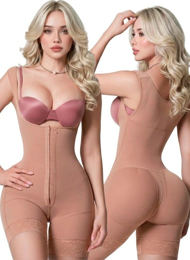 Sonryse 211BF Fajas Colombianas Reductoras Moldeadoras Postparto BBL Stage 2 Liposuction Post Surgical Compression Garments Women Shapewear Mocha S - Image 1