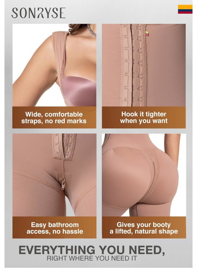Sonryse 211BF Fajas Colombianas Reductoras Moldeadoras Postparto BBL Stage 2 Liposuction Post Surgical Compression Garments Women Shapewear Mocha S - Image 5