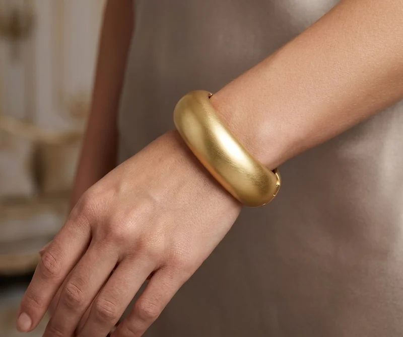 Rovaux  Chunky Matt Cuff Bangle for Women | Best Price UAE
