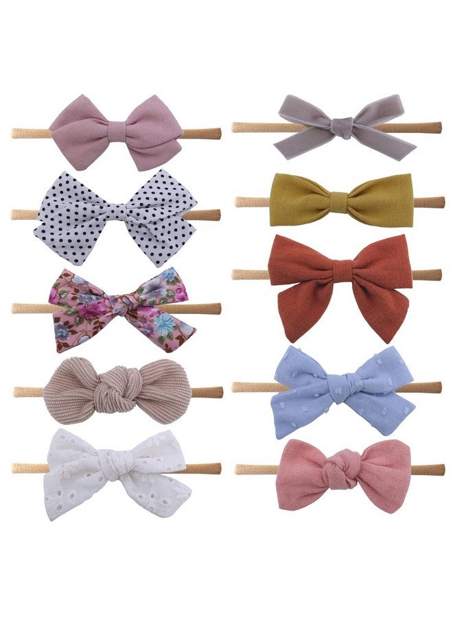 عصابة رأس من النايلون من Sugarmelon للأطفال حديثي الولادة مع فيونكة شعر مرنة للأطفال الرضع والفتيات الصغار وإكسسوارات عصابات الشعر Mauve Bubble - Image 1