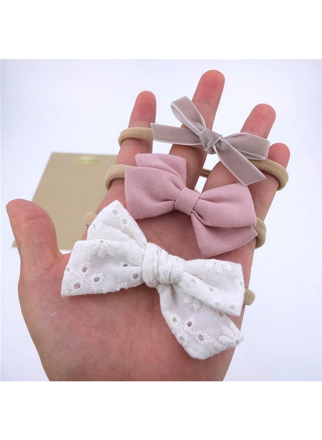 عصابة رأس من النايلون من Sugarmelon للأطفال حديثي الولادة مع فيونكة شعر مرنة للأطفال الرضع والفتيات الصغار وإكسسوارات عصابات الشعر Mauve Bubble - Image 2