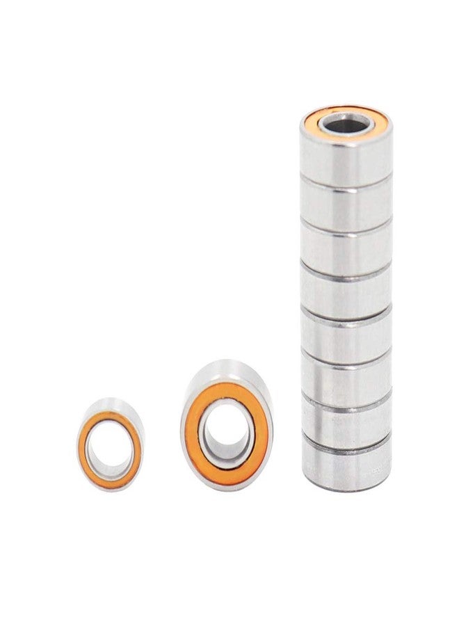 FUSHIBEARING Bearing Kit Compatible with Tamiya Grasshopper/Hornet Precision (5x11x4mm/9pcs, 5x8x2.5mm/1pc) Orange Rubber Sealed - Image 5