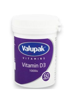 VALUPAK Valupak Vitamin D3,  1000iu, 60 Tablets 