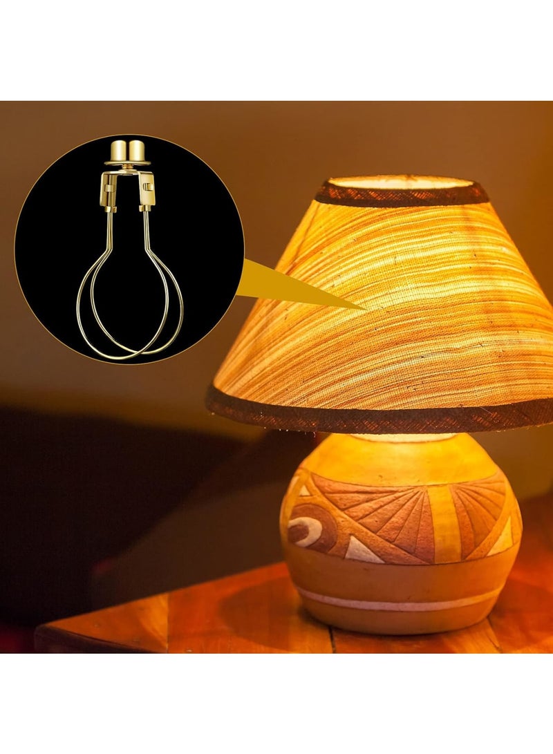 Zikra Bulb Lamp Shade, 2 Pieces Light Bulb Clip Adapter, Includes Finial and Lampshade Levellers for Shade Replacement, Bronze - Image 2