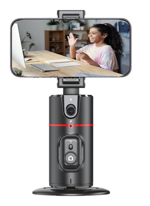 Phone Tracking Tripod 360° Rotation Face Tracking Tripod Foldable Auto Face Tracking Phone Holder For Video Vlog Live Stream No App Required Gesture Control