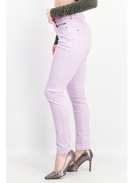 ESPRIT Women Skinny Fit Solid Stretchable Jeans, Lavender  - Image 4