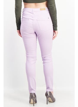 ESPRIT Women Skinny Fit Solid Stretchable Jeans, Lavender  - Image 2