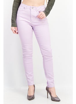 ESPRIT Women Skinny Fit Solid Stretchable Jeans, Lavender  - Image 1