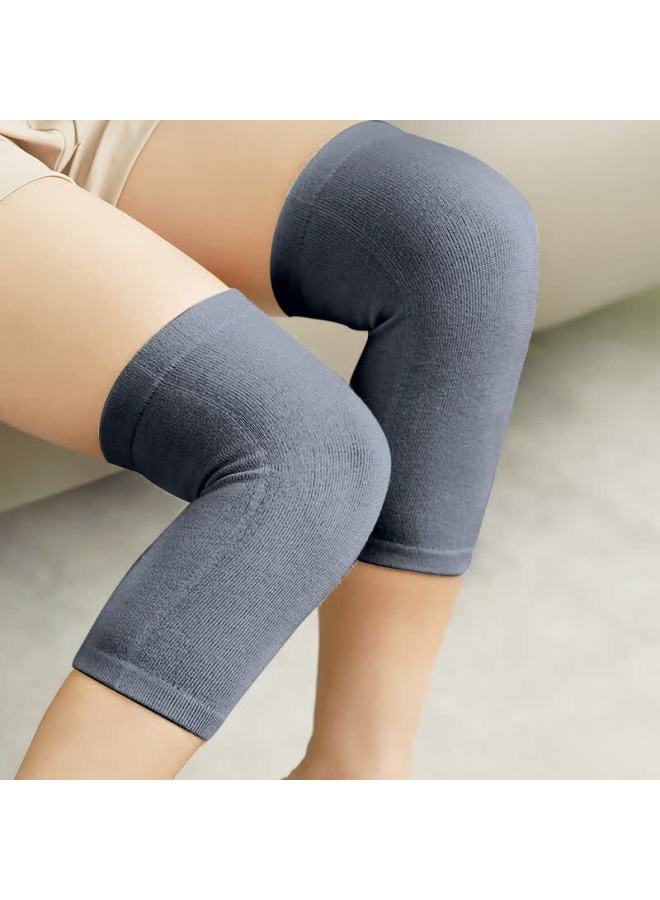 Yuzhaolin Sports Knee Brace Warmth For Old Cold Legs Arthritis Meniscus Injury Sweat-absorbing Knitted Warm Mountaineering Support Gray L - Image 2