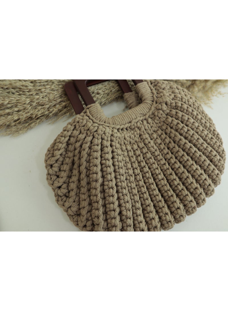 انتيكيانو شنطة كتف حريمي منسوجة يدويًا - Image 5