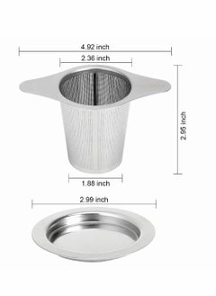 KASTWAVE Stainless Steel Tea Infuser, Premium Tea Strainer with Two Handles & Large Capacity for Loose Tea Leaf, Classic Metal Mesh Tea Filter for Cups, Mugs, Teapots  - Image 4