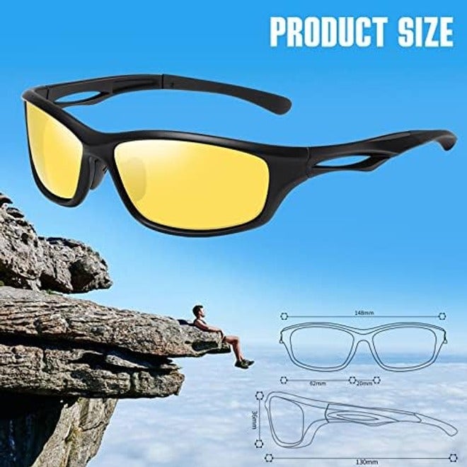 Joopin Polarized Sports Sunglasses for Men & Women – UV400 Wrap-Around Shades for Driving, Cycling & Hiking - Image 5
