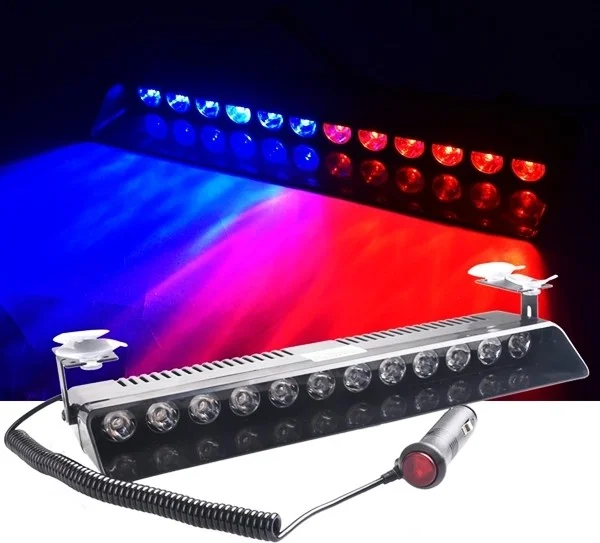 NKT GROUP 12 Led Flashing Lamp With Suction Cup In The Glass Red - Blue