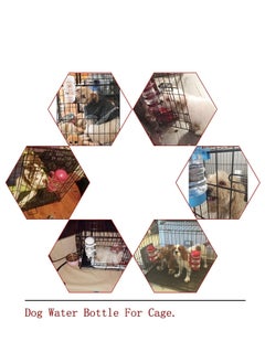 Generic Dog Crate Water Bottle Cat Water Bottle for Cage Pet Automatic Water Dispenser Kennel Cage Water Bottle Hanging Puppy Water Drinking Fountains Water Feeder No Spill for Dogs Cats  - Image 3