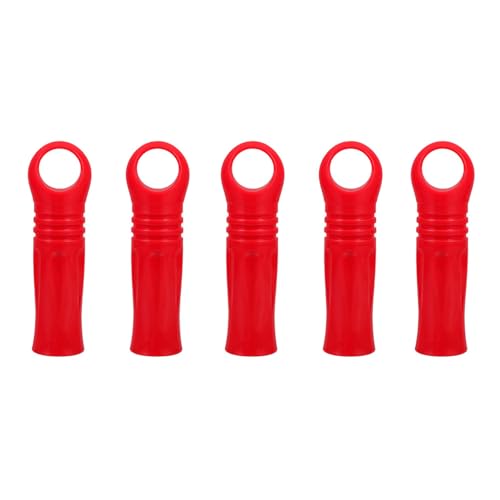 KOOBOOK 5Pcs Easy Install Broom Handle Replacement Cap Universal 25mm Mop Handle End Cap Slip Resistant Plastic Mop Cap Red Broom Gripper Compatible with Most Mops Brooms - Image 1