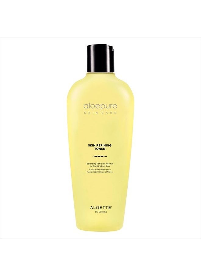 Aloette - Skin Refining Toner Balancing Tonic for Normal to Combination Skin, Removes Makeup & Dead Skin, Aloe Vera & Green Tea Extract, Cruelty Free, 8 Fl Oz - Image 1