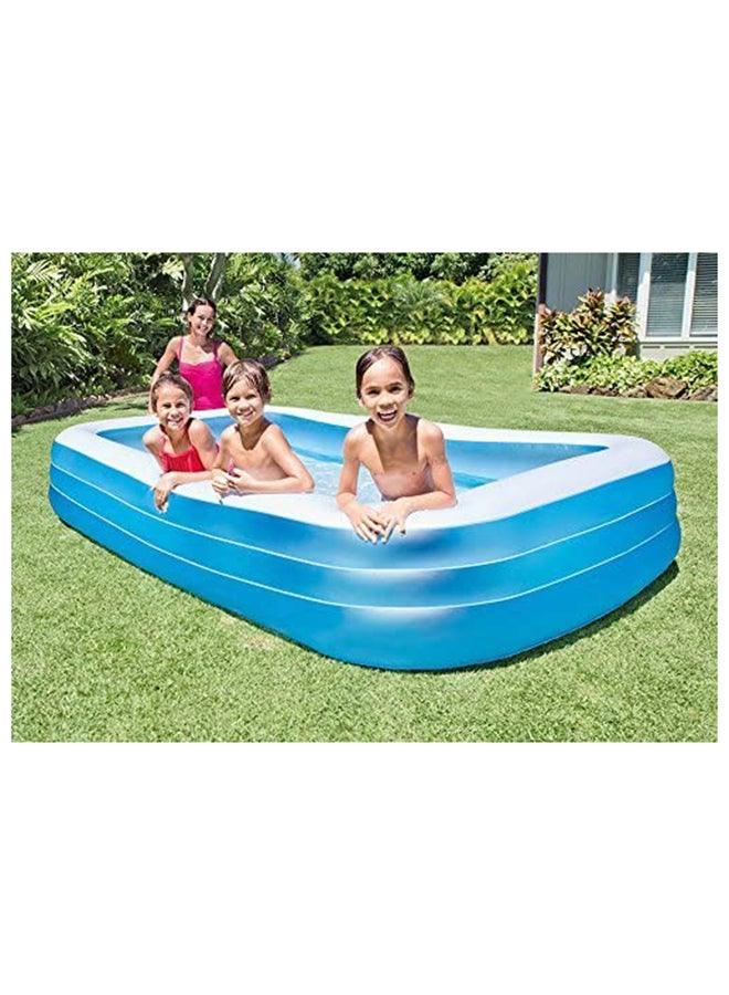 INTEX Swim Center Inflatable Family Pool - Blue 120x72x22inch - Image 4