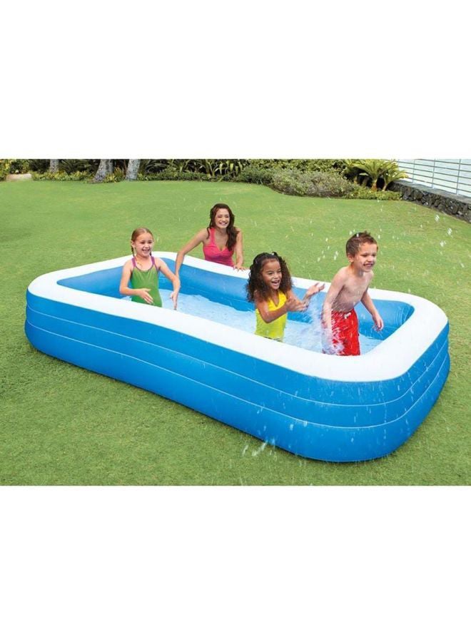 INTEX Swim Center Inflatable Family Pool - Blue 120x72x22inch - Image 2