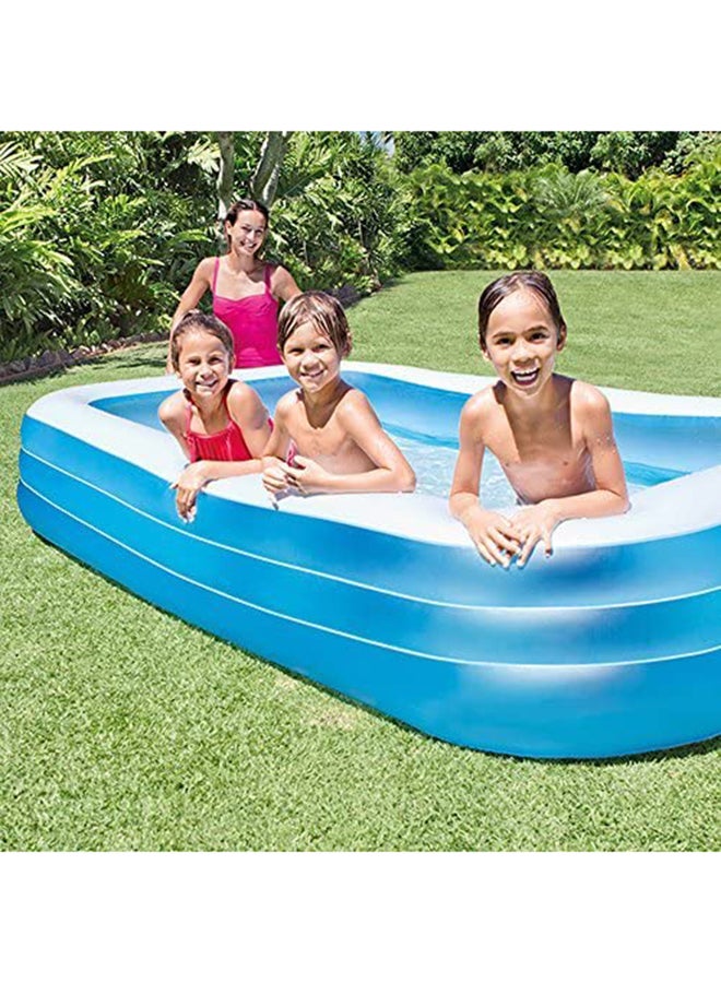 INTEX Swim Center Inflatable Family Pool - Blue 120x72x22inch - Image 3