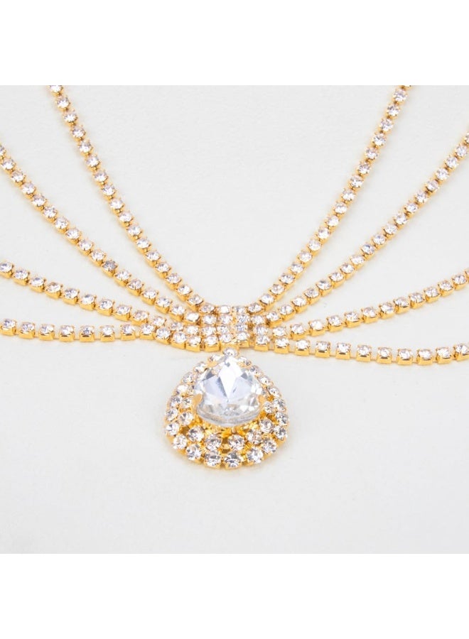 Gold Head Chain Boho Layered Turquoise Headpiece Tassel Hair Jewelry Festival Prom Party for Women and Girls (Golden) - Image 4