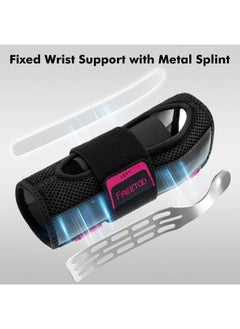 FREETOO Fitted Wrist Brace For Carpal Tunnel Night Relief, Lengthened Fixed Hand Support For Women Men With Metal Splint, One-Step Wear Wrist Support For Right And Left Hand, For Arthritis Tendonitis  - Image 2