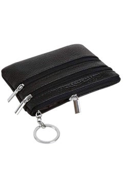 Excefore Coin Wallet Womens Genuine Leather Card Purse Key Ring Mini Change Pouch Man Small Compact Vintage With Zipper For Men Women Gift  - Image 4