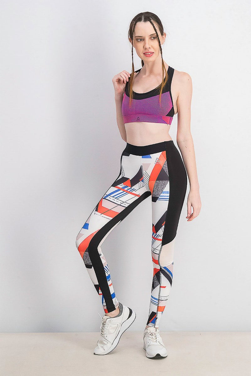 Reebok حمالة صدر رياضية مبطنة للنساء بطل سباق، مجموعة بنفسجية - Image 3