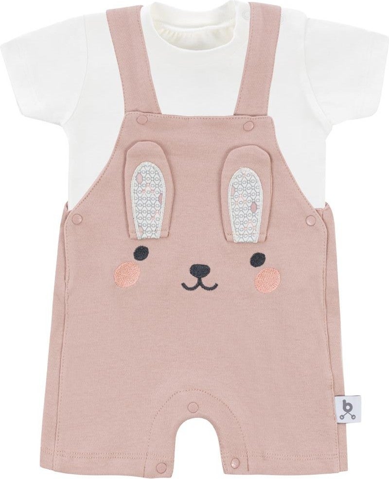 Gezenbebe Hero Short Sleeve Baby T-Shirt & Embroidered Swimsuit Set Bunny - Image 1