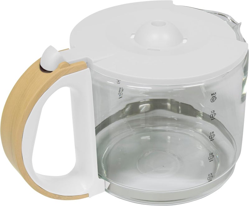 HADEN 10-Cup Replacement Glass Carafe Pot with Lid for Dorchester Coffee Maker, Matte White - Image 5