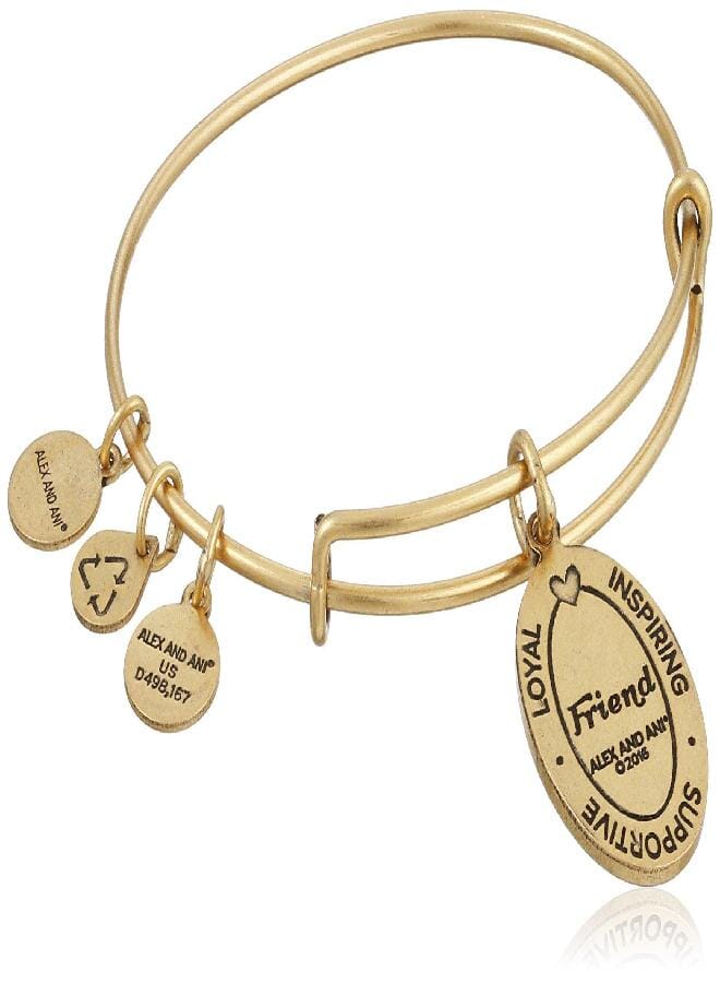 Alex and Ani Because I love you, Friend II Expandable Rafaelian Gold-Tone Bracelet - Image 2