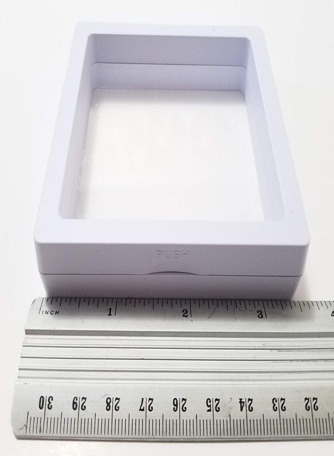 JM Pack of 2 Transparent 3D Floating Frame Display Holder/Box/Frames for Challenge Coins, AA Medallions, Antique, Jewelry, Gift, White 3.5 x 3.5 x 0.75 Inches - Image 5