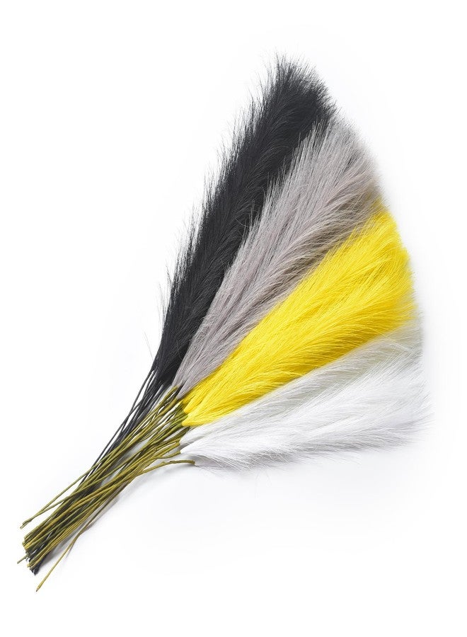 LSKYTOP Yellow Pampas Grass Decor,23Inch 16pcs Faux Pampas Grass Bouquets Artificial Pampas Fake Pampas Flower for Home Living Room Bedroom Vase Decor - Image 4