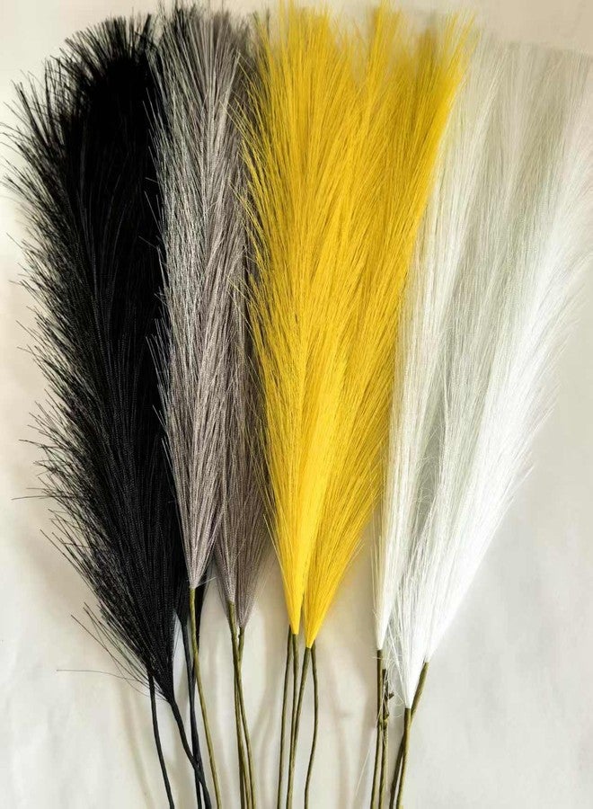 LSKYTOP Yellow Pampas Grass Decor,23Inch 16pcs Faux Pampas Grass Bouquets Artificial Pampas Fake Pampas Flower for Home Living Room Bedroom Vase Decor - Image 2