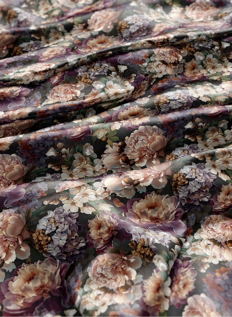 فيلاتو Ø¬Ù„Ø§Ø¨ÙŠØ© Ù…Ø®ÙˆÙŠØ± Ù…Ù† Ù‚Ù…Ø§Ø´ Ø­Ø±ÙŠØ± Ø§Ù„Ù„ÙŠÙ„ Ø¹Ø±Ø§Ù…Ù†ÙŠ Ø¨Ø§Ù„ÙŠØ§Ø±Ø¯Ø©ØŒ Ø¨ÙŠØ¬ØŒ Ø¨Ù†Ù�Ø³Ø¬ÙŠØŒ Ù…Ø²Ù‡Ø±ØŒ Ø®ÙŠØ§Ø·Ø©ØŒ Ø¹Ø±Ø¶ 58 Ø¨ÙˆØµØ© - Image 3