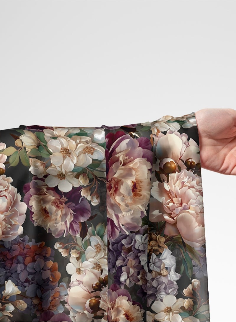 فيلاتو Ø¬Ù„Ø§Ø¨ÙŠØ© Ù…Ø®ÙˆÙŠØ± Ù…Ù† Ù‚Ù…Ø§Ø´ Ø­Ø±ÙŠØ± Ø§Ù„Ù„ÙŠÙ„ Ø¹Ø±Ø§Ù…Ù†ÙŠ Ø¨Ø§Ù„ÙŠØ§Ø±Ø¯Ø©ØŒ Ø¨ÙŠØ¬ØŒ Ø¨Ù†Ù�Ø³Ø¬ÙŠØŒ Ù…Ø²Ù‡Ø±ØŒ Ø®ÙŠØ§Ø·Ø©ØŒ Ø¹Ø±Ø¶ 58 Ø¨ÙˆØµØ© - Image 1