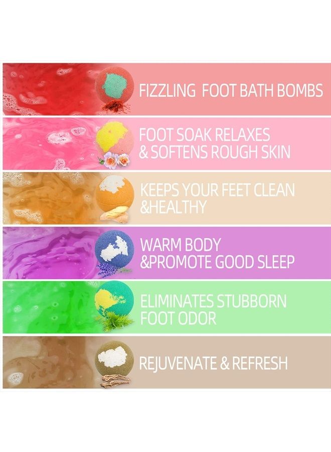 MAGIHERBE Foot Bath Bombs 12 Pack,Organic Foot Soak with Bath Salt,Foot Spa Bomb Rich Essential Oils for Dry Cracked, Athletes Foot, Stubborn Foot Odor Scent,Tired Sore Feet - Image 5