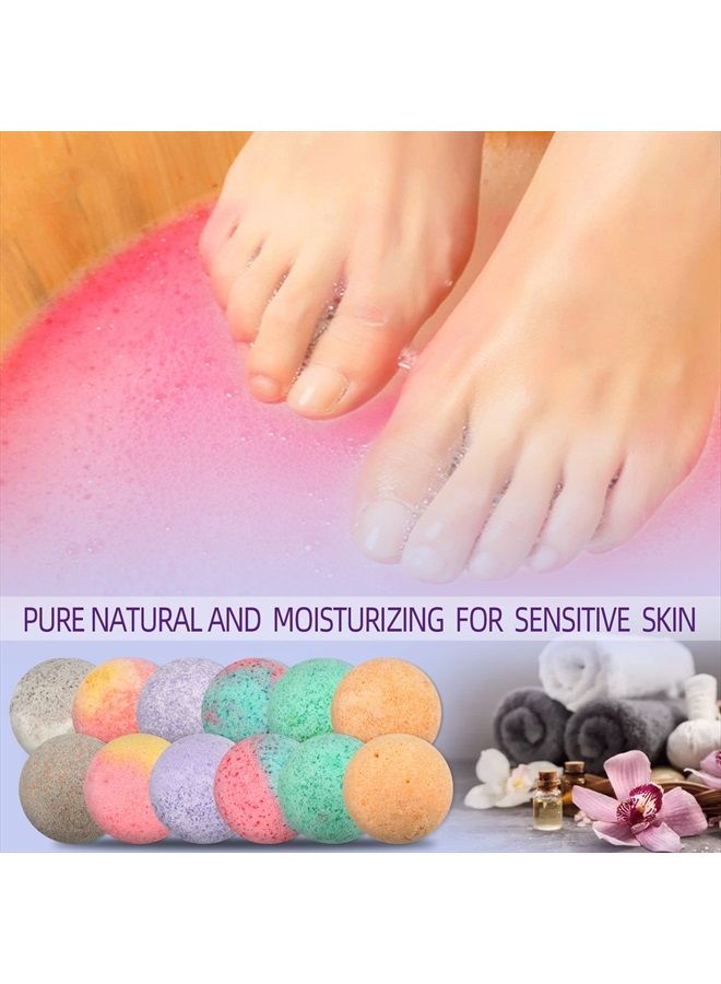 MAGIHERBE Foot Bath Bombs 12 Pack,Organic Foot Soak with Bath Salt,Foot Spa Bomb Rich Essential Oils for Dry Cracked, Athletes Foot, Stubborn Foot Odor Scent,Tired Sore Feet - Image 4