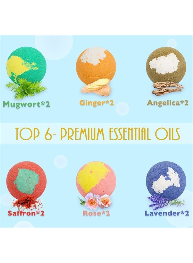 MAGIHERBE Foot Bath Bombs 12 Pack,Organic Foot Soak with Bath Salt,Foot Spa Bomb Rich Essential Oils for Dry Cracked, Athletes Foot, Stubborn Foot Odor Scent,Tired Sore Feet - Image 3