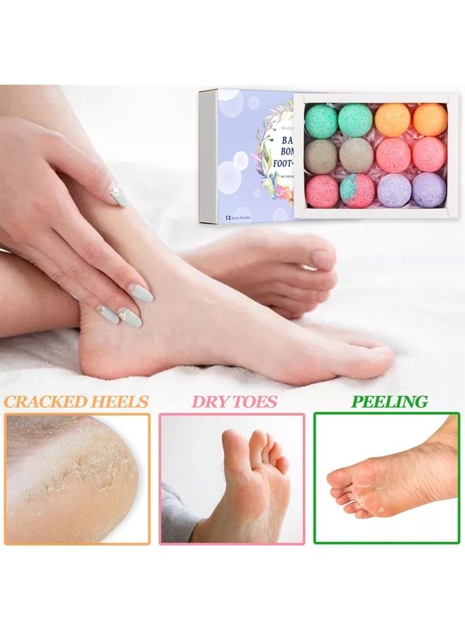 MAGIHERBE Foot Bath Bombs 12 Pack,Organic Foot Soak with Bath Salt,Foot Spa Bomb Rich Essential Oils for Dry Cracked, Athletes Foot, Stubborn Foot Odor Scent,Tired Sore Feet - Image 2