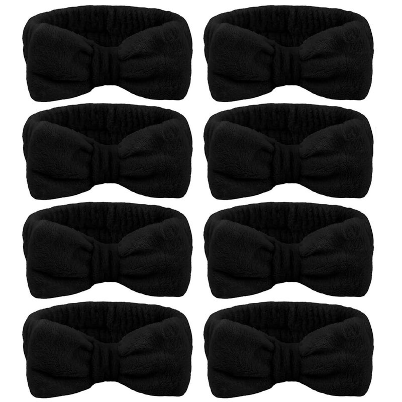 Ondder Black Spa Headband for Women and Girls  Washing Face Bow Skincare Headbands Makeup Shower Hair Accessories