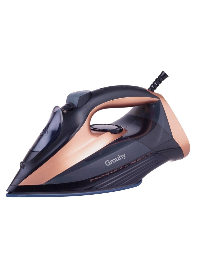 جروهي مكواة بخار جروهي، 450 مل، 3000 وات، أسود - GFL2306iR3.0C - Image 1