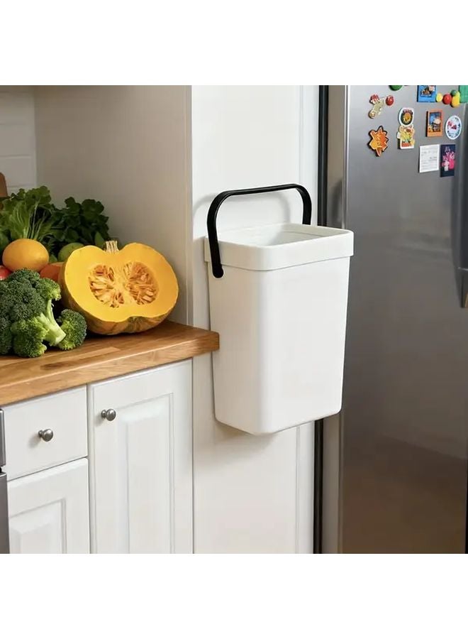 رمادي 3 لتر سلة مهملات معلقة سلة سماد مطبخية مثبتة على الحائط - Image 4