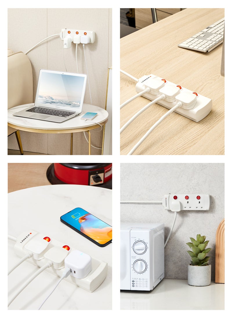 LAWAZIM - Heavy duty 3 Way Extension Cable with individual port on/off buttons | 5 Meters | 2990W - Image 1