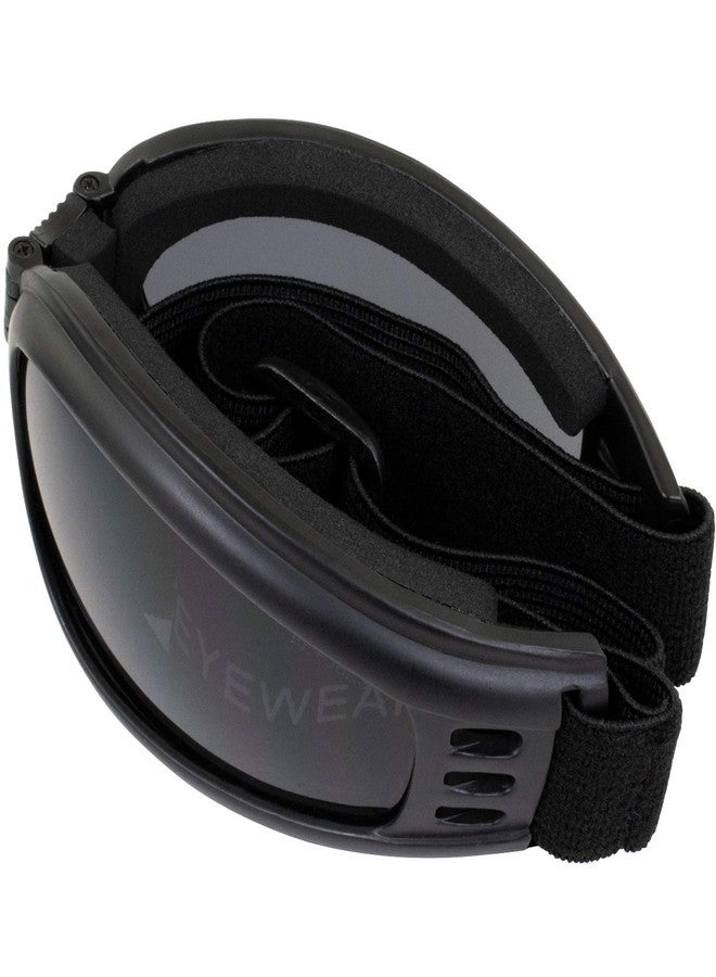 Birdz Eyewear Cardinal Padded Floating Motorcycle Goggles Black Folding Frame with Clear Lenses - Image 4