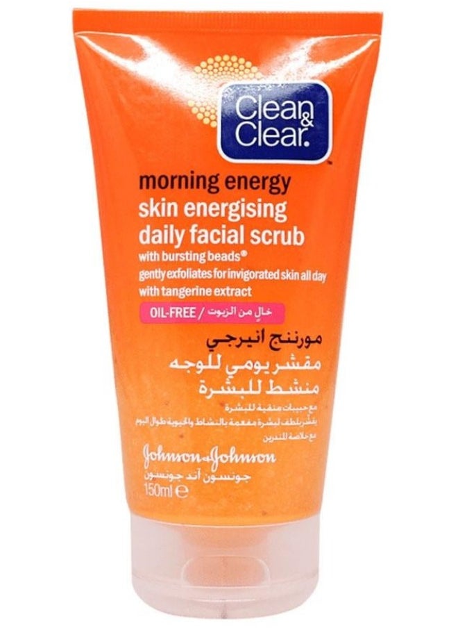 CLEAN & CLEAR 2Pcs Morning Energy Daily Facial Scrub 150 Ml  - Image 2