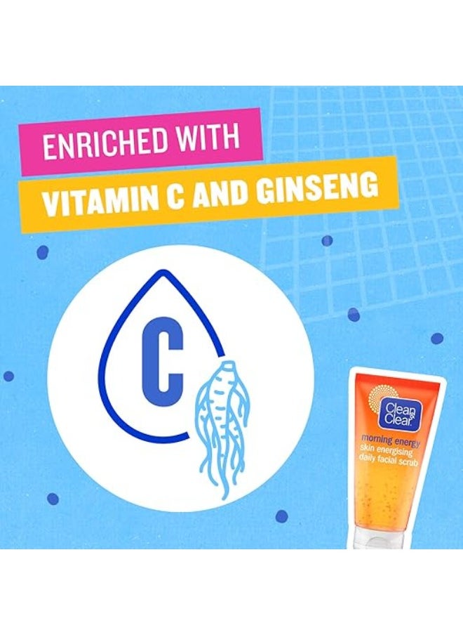 CLEAN & CLEAR 2Pcs Morning Energy Daily Facial Scrub 150 Ml  - Image 4
