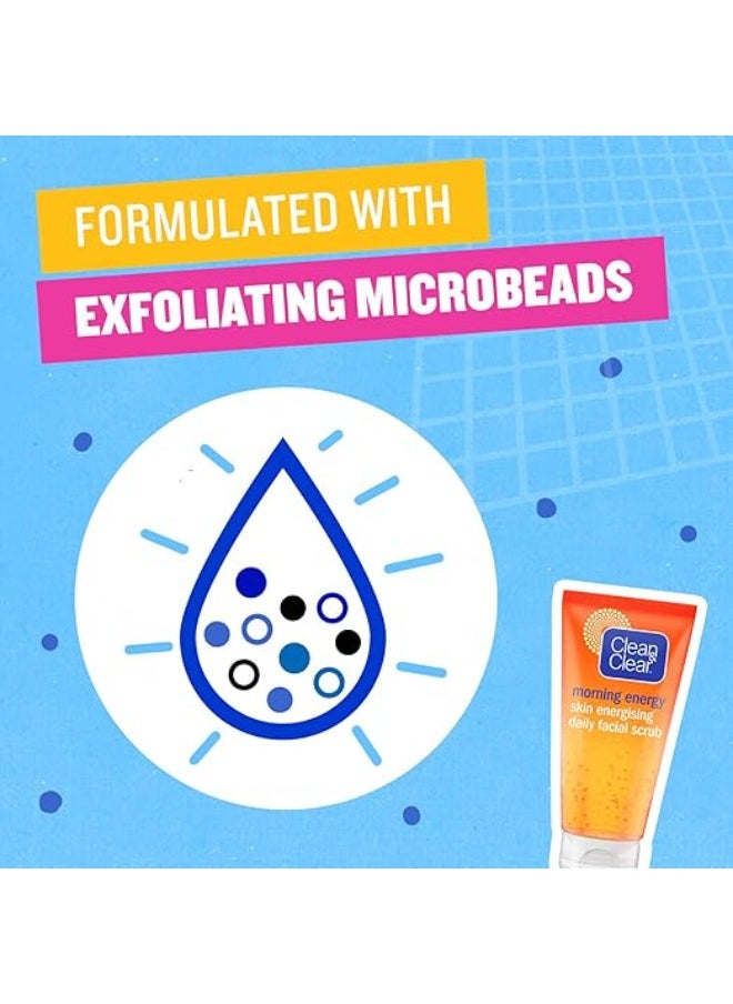 CLEAN & CLEAR 2Pcs Morning Energy Daily Facial Scrub 150 Ml  - Image 5