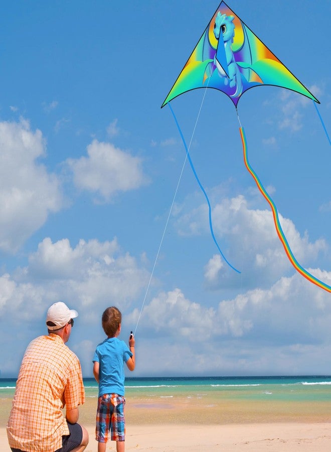 Crogift Kites for Kids Ages 4-8 & 8-12，Large Delta Kite for Adults,Easy to Fly, Kids Kites for Boys and Girls, Perfect for Beginners, Gifts for Holiday Easter Festival (Dragon) - Image 4